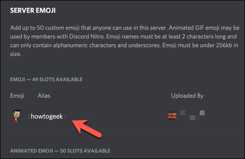 Discord sunucusunda özel bir emoji.