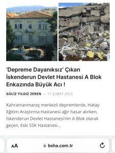 a blok enkazında 